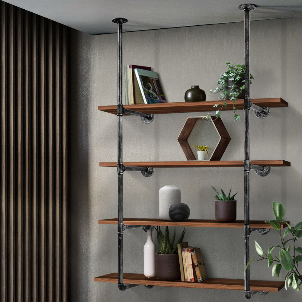 Artiss DIY Metal Ceiling Pipe Shelf Brackets - Newstart Furniture