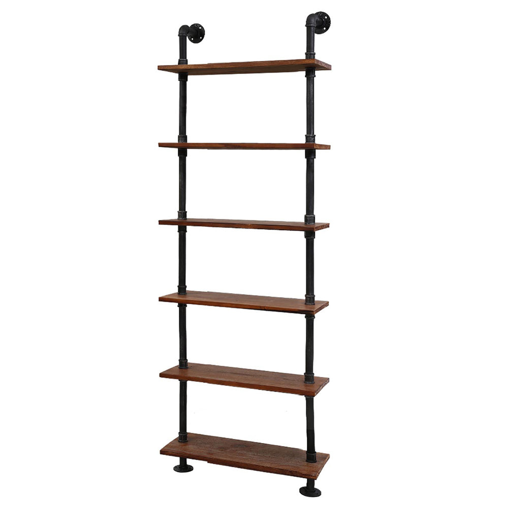 Artiss Rustic Wall Shelves Display Bookshelf Industrial DIY Pipe Shelf Brackets - Newstart Furniture