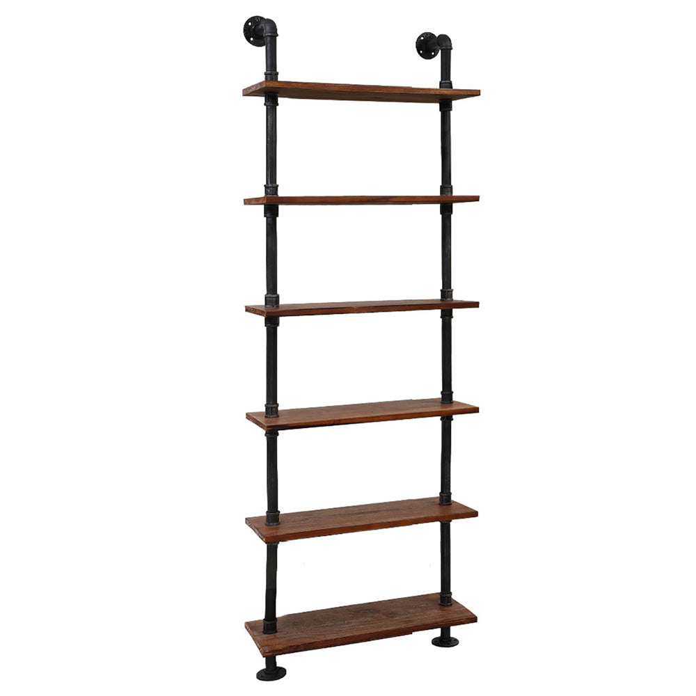 Artiss Rustic Wall Shelves Display Bookshelf Industrial DIY Pipe Shelf Brackets - Newstart Furniture