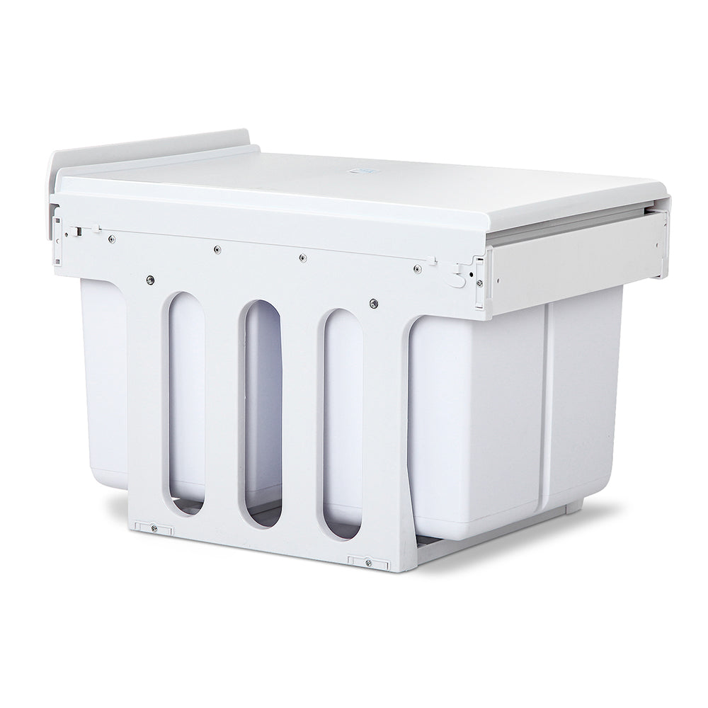 Cefito 2x15L Pull Out Bin - White - Newstart Furniture