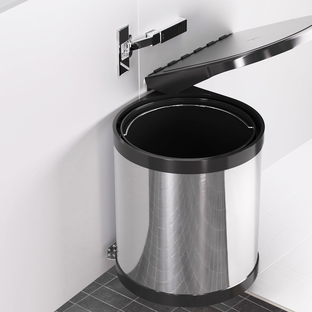 Cefito Kitchen Swing Out Pull Out Bin Stainless Steel Garbage Rubbish Can 12L - Newstart Furniture