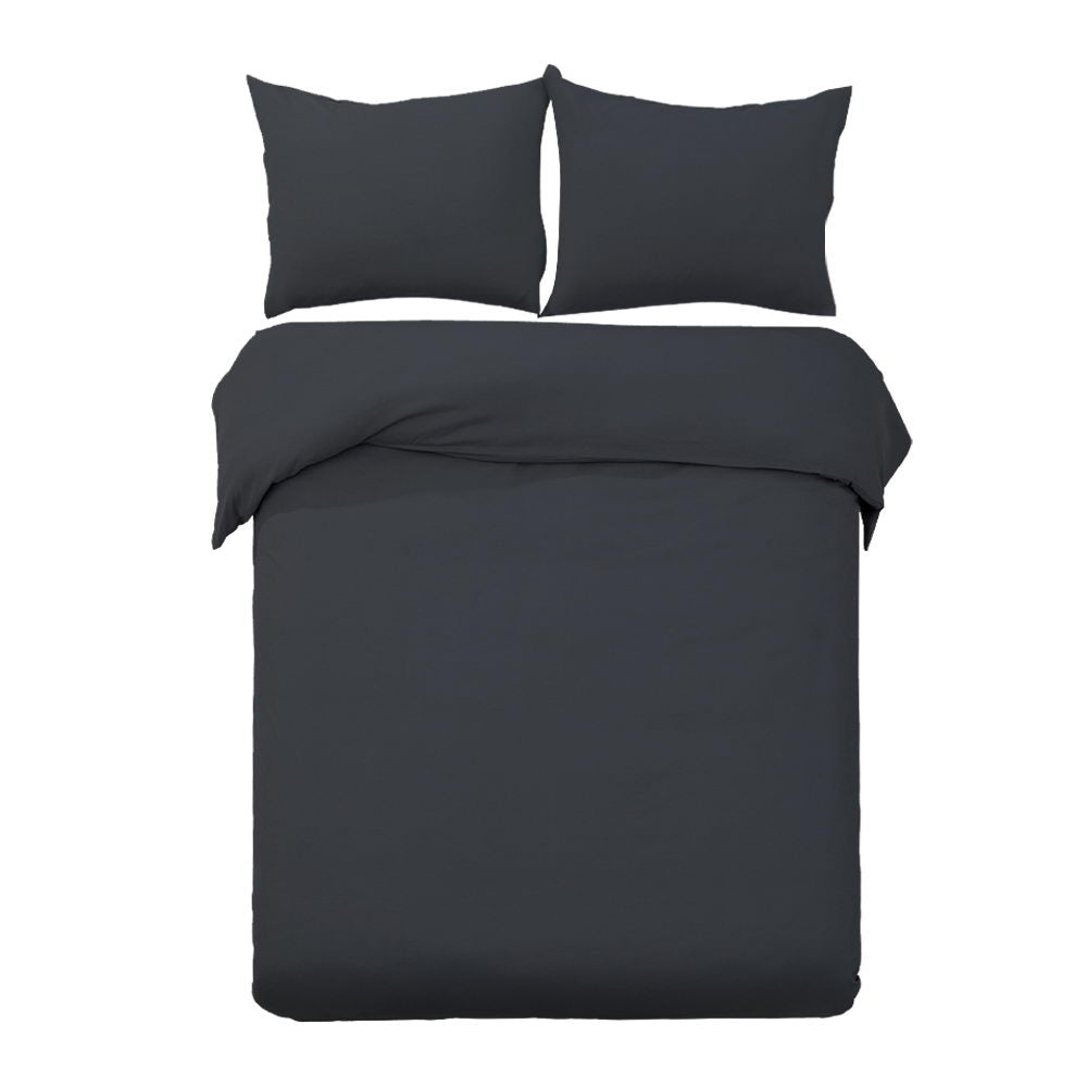 Giselle Bedding King Quilt Cover Set | Classic Black 3 Piece