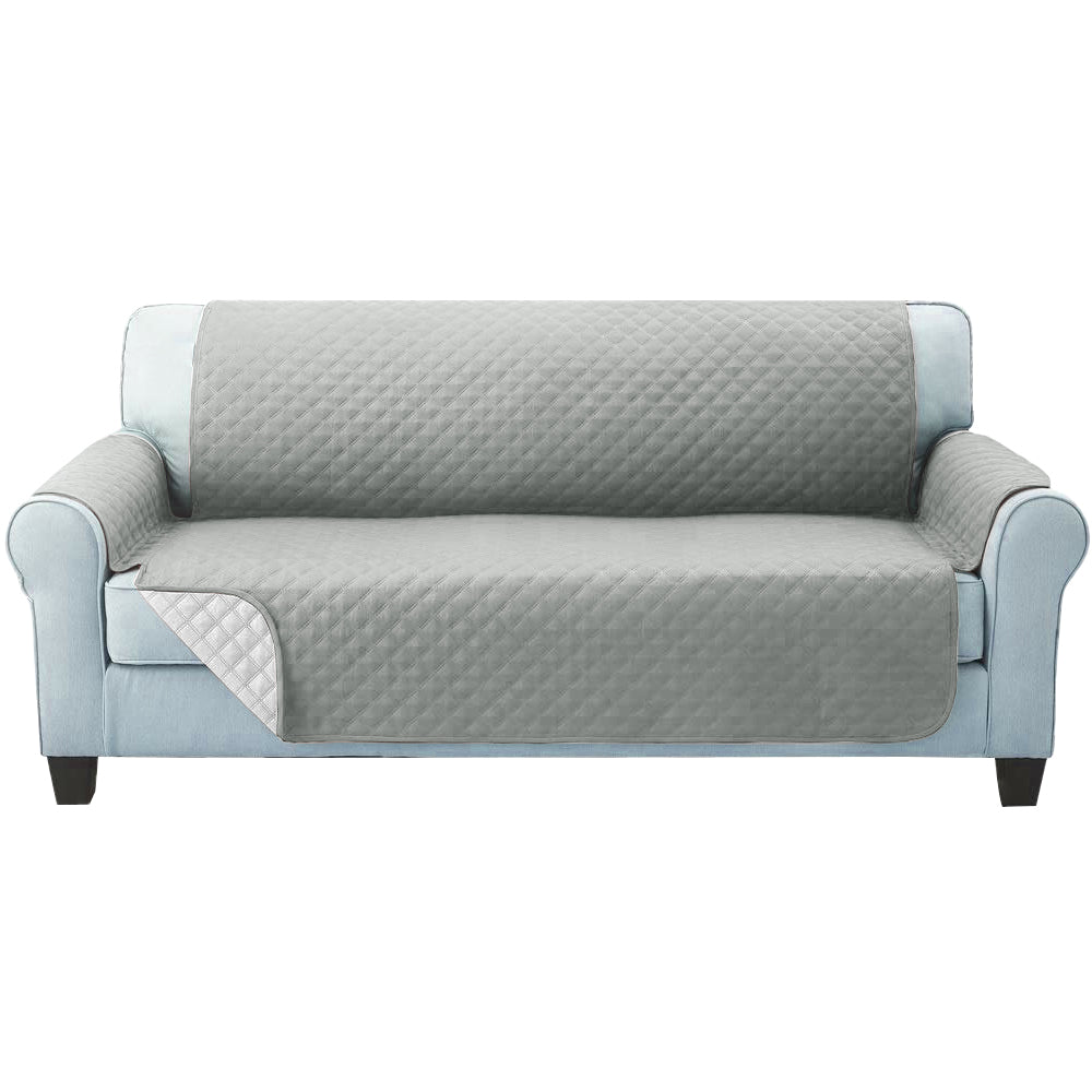 Artiss Sofa Cover Quilted Couch Covers Lounge Protector Slipcovers 3 Seater Grey - Newstart Furniture