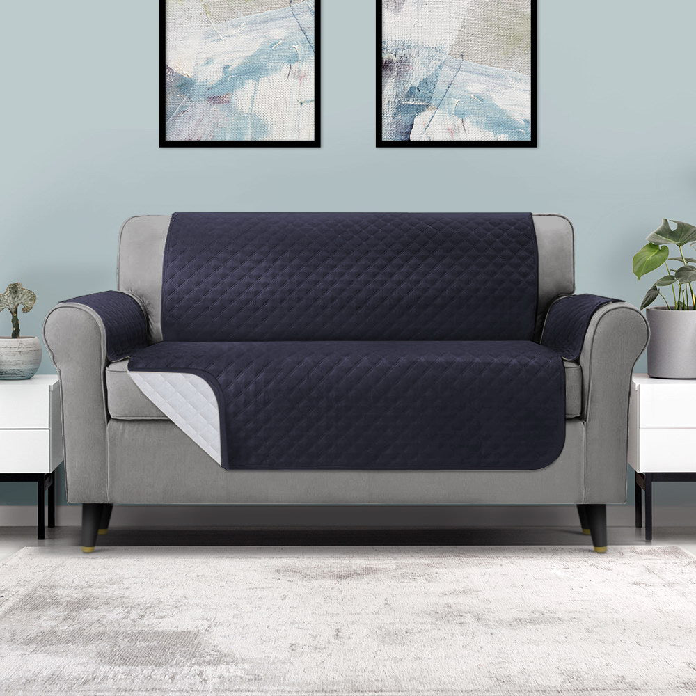 Artiss Sofa Cover Quilted Couch Covers 100% Water Resistant 3 Seater Dark Grey - Newstart Furniture
