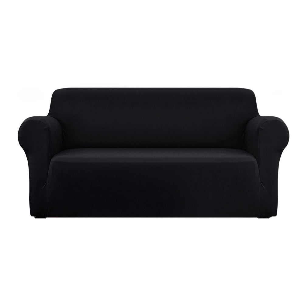 Artiss Sofa Cover Elastic Stretchable Couch Covers Black 3 Seater - Newstart Furniture