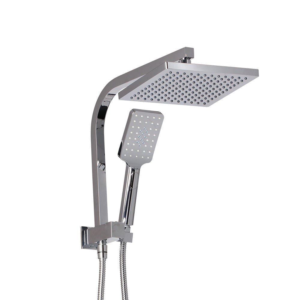 Cefito WELS 8'' Rain Shower Head Set Square Handheld High Pressure Wall Chrome - Newstart Furniture