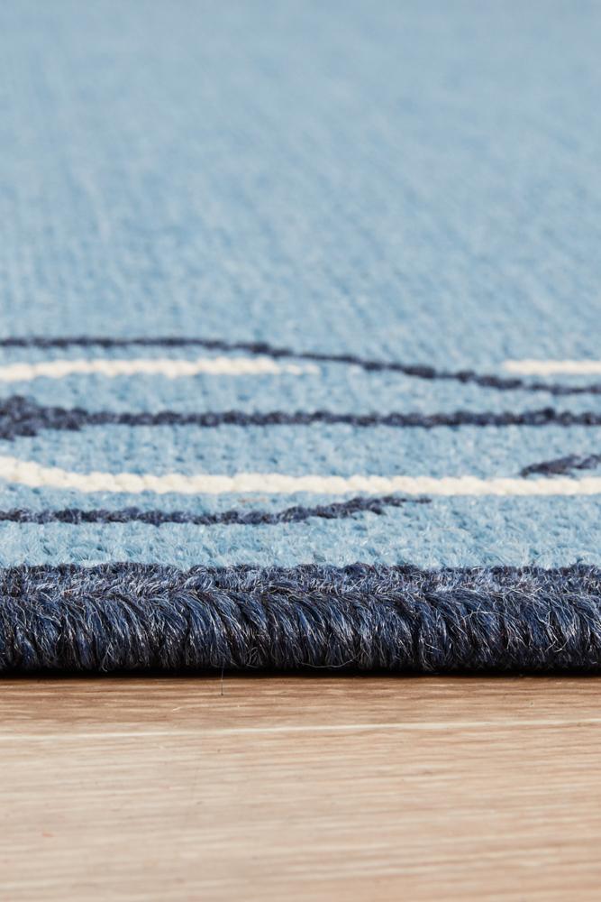 Seaside 6666 Blue Rug - Newstart Furniture