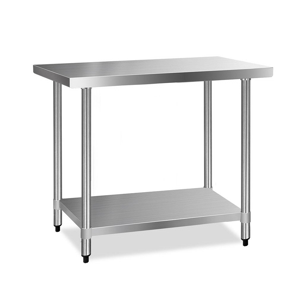 Cefito 610 x 1219mm Commercial Stainless Steel Kitchen Bench - Newstart Furniture