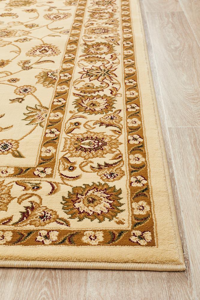 Sydney Collection Classic Rug Ivory with Ivory Border - Newstart Furniture