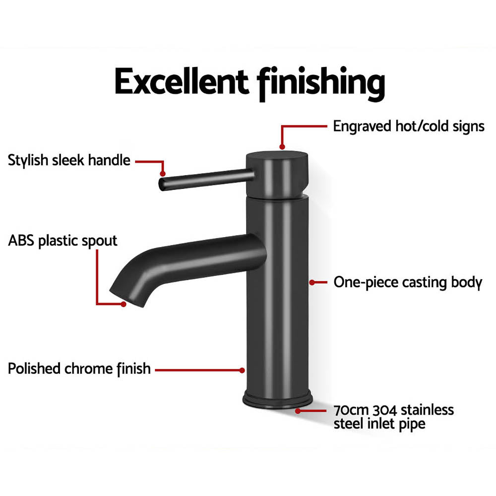 Cefito Basin Mixer Tap Faucet Black - Newstart Furniture