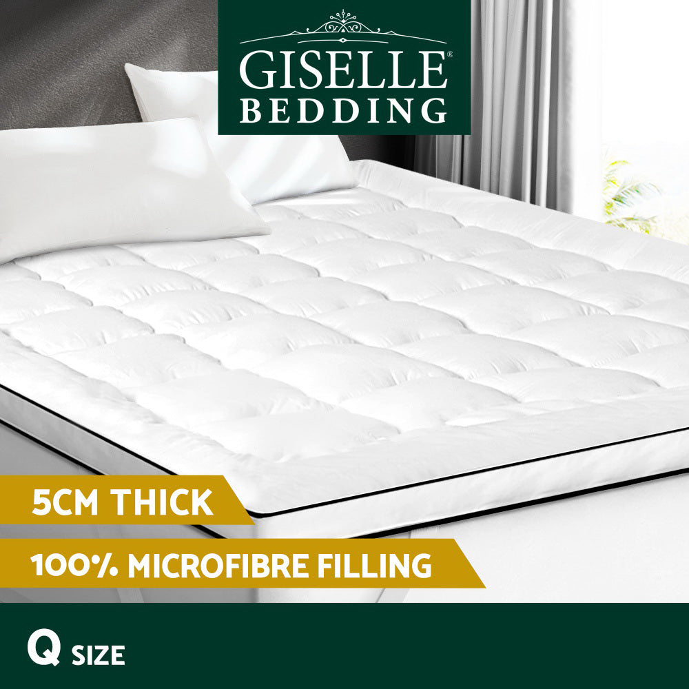 Giselle Bedding Mattress Topper Pillowtop - Queen - Newstart Furniture