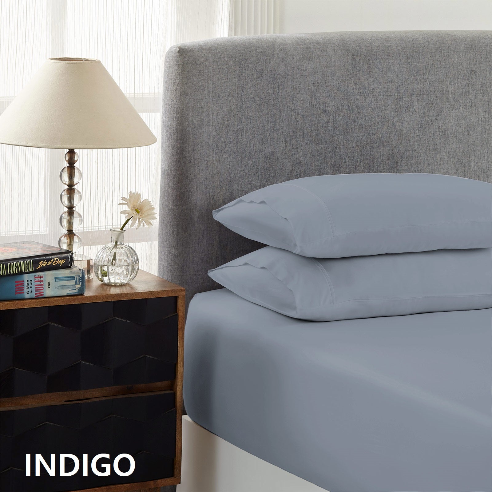 Royal Comfort 1500TC Cotton Rich Double Sheet Set | Indigo