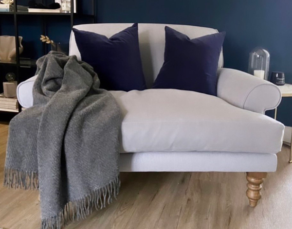 Hampton Throw - Merino Wool Blend - Slate - Newstart Furniture