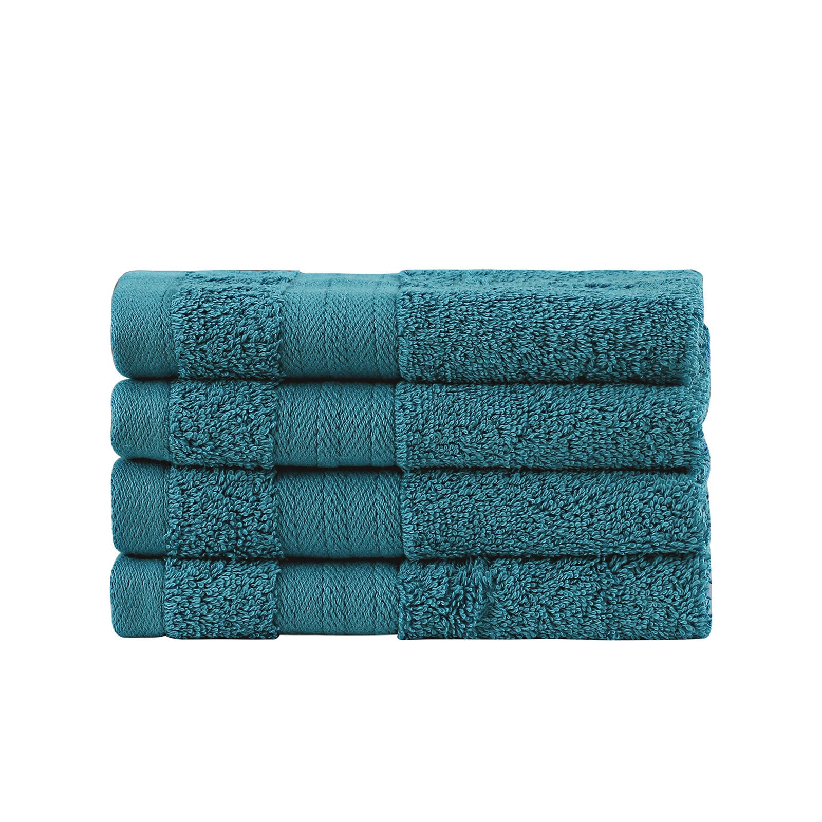 Linenland Bath Towel Set - 4 Piece Cotton Washcloths - Blue - Newstart Furniture