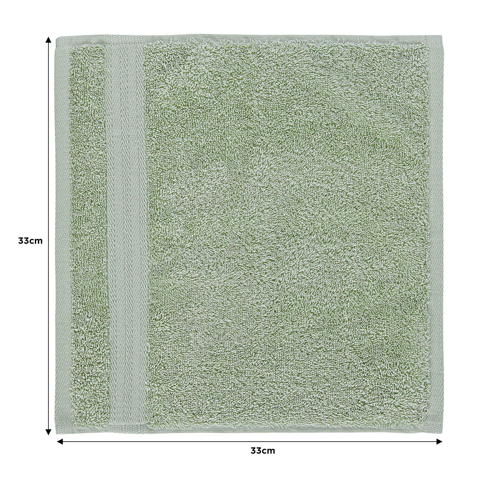 Linenland Bath Towel Set - 4 Piece Cotton Washcloths - Sage Green - Newstart Furniture