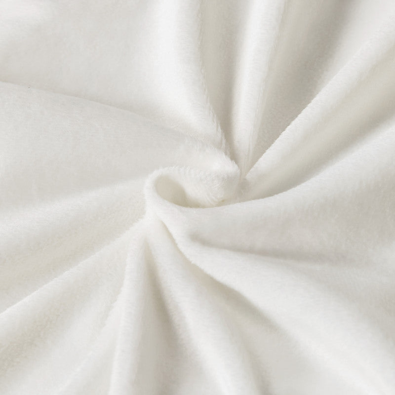 Corduroy Velvet Super King Bed Quilt Cover Set-White - Newstart Furniture