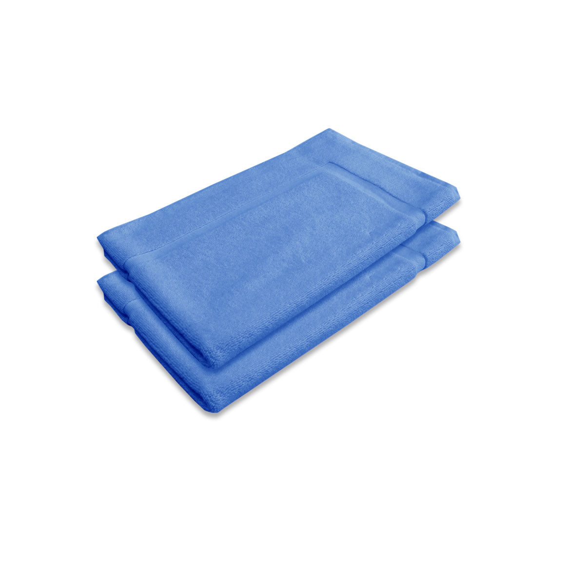 800GSM Set of 2 Cotton Bath Mat Blue - Newstart Furniture