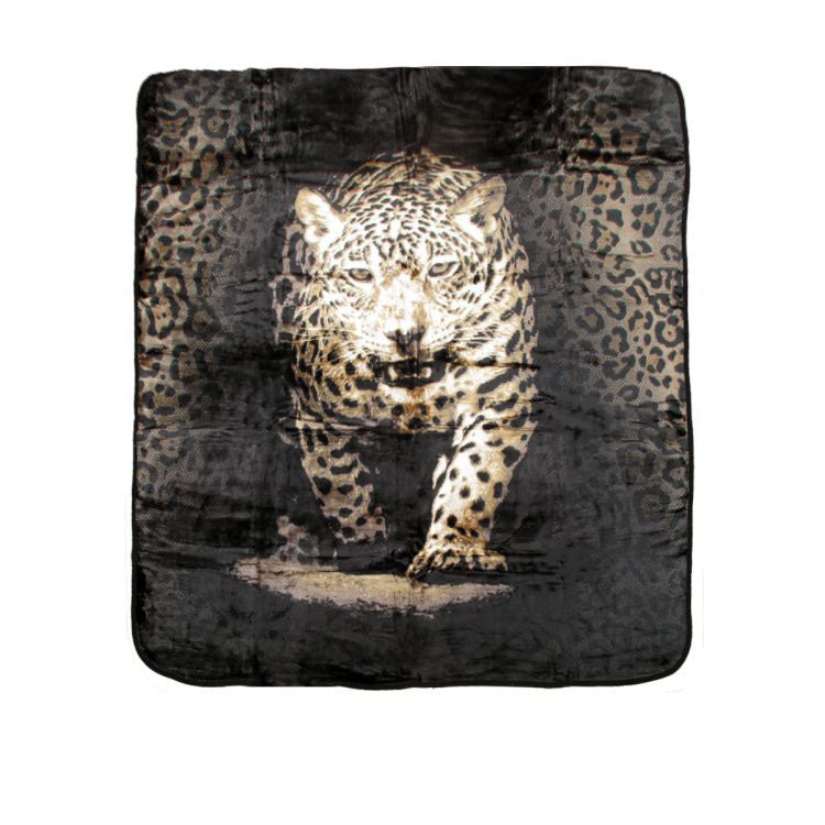 Soft 3D Animal Print Faux Mink Blanket Queen Leopard - Newstart Furniture