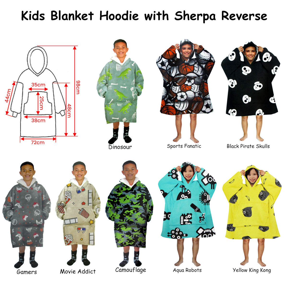 Blanket Hoodie with Sherpa Reverse Yellow King Kong - Newstart Furniture
