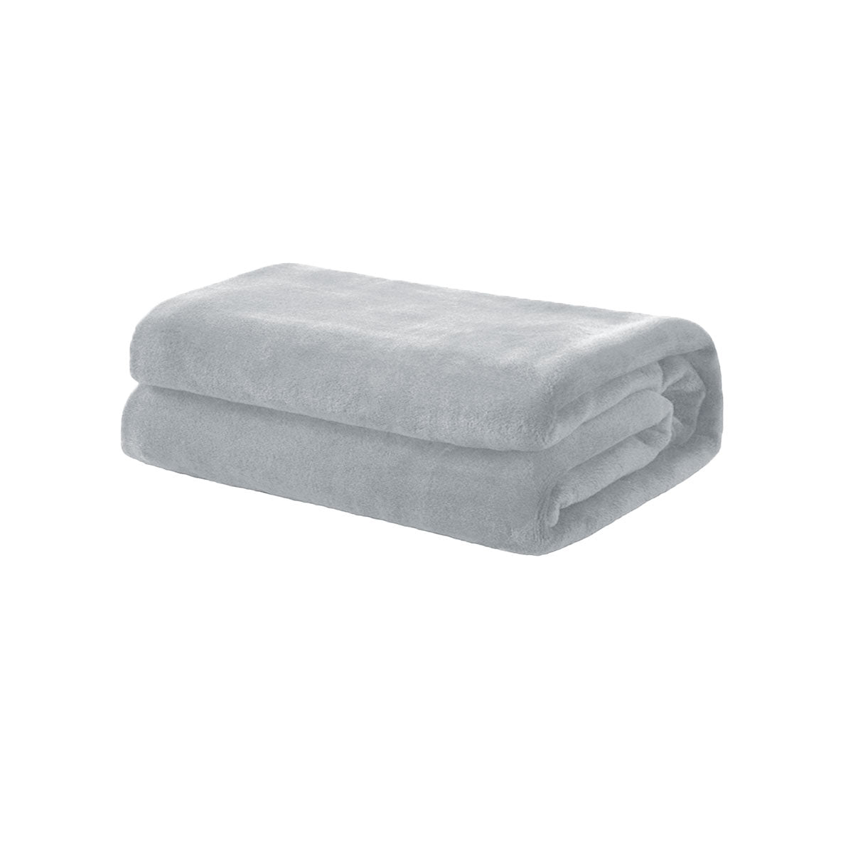 Soft Coral Fleece Throw Rug/Blanket Silver - Newstart Furniture