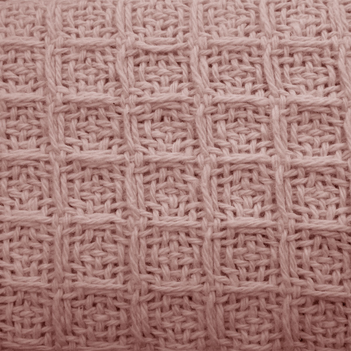 Cotton Waffle Blanket Dusty Pink King - Newstart Furniture