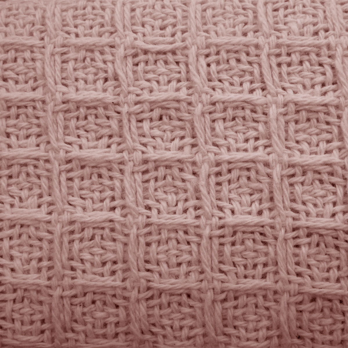 Cotton Waffle Blanket Dusty Pink Queen - Newstart Furniture