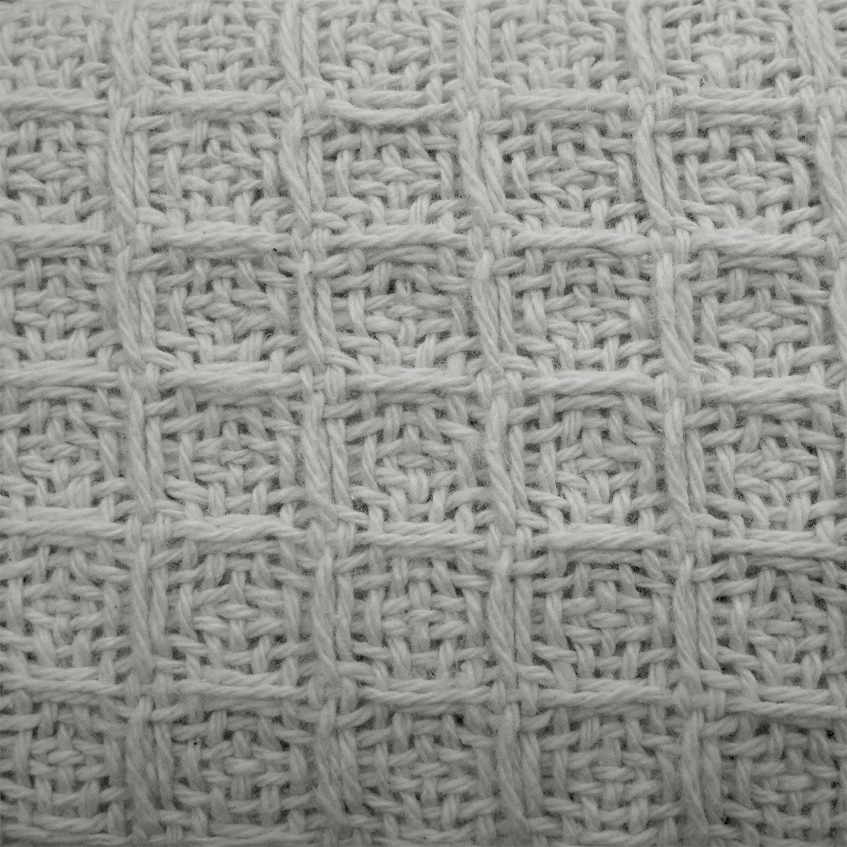 Cotton Waffle Blanket Silver Queen - Newstart Furniture