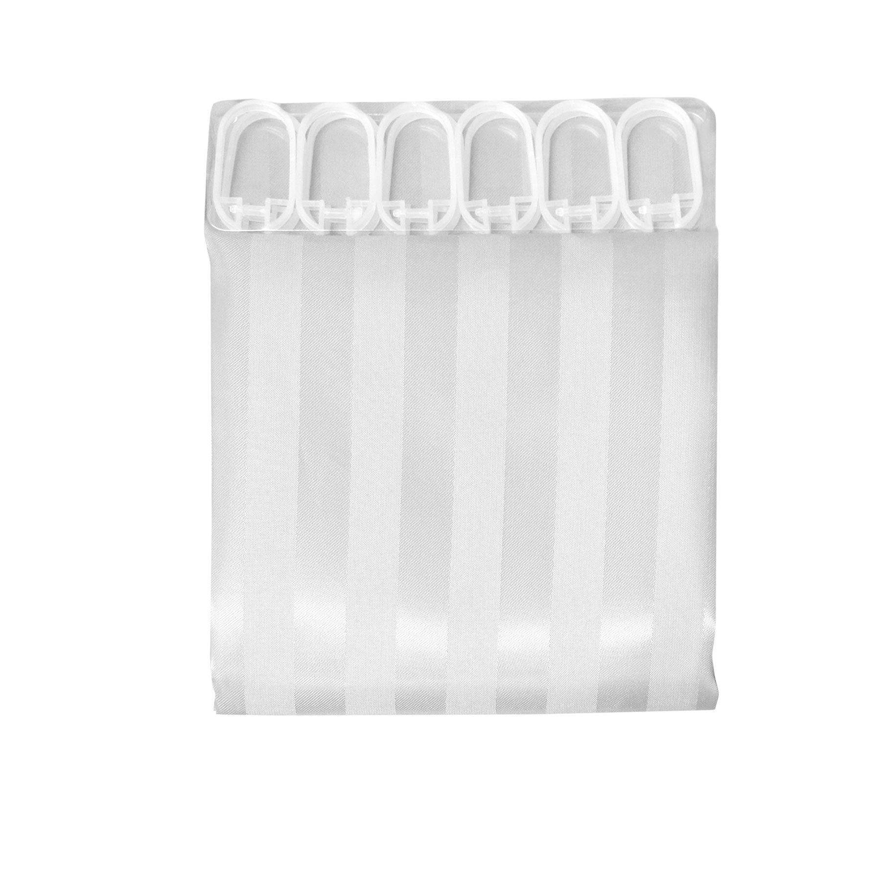 Jacquard Stripe Shower Curtain White - Newstart Furniture