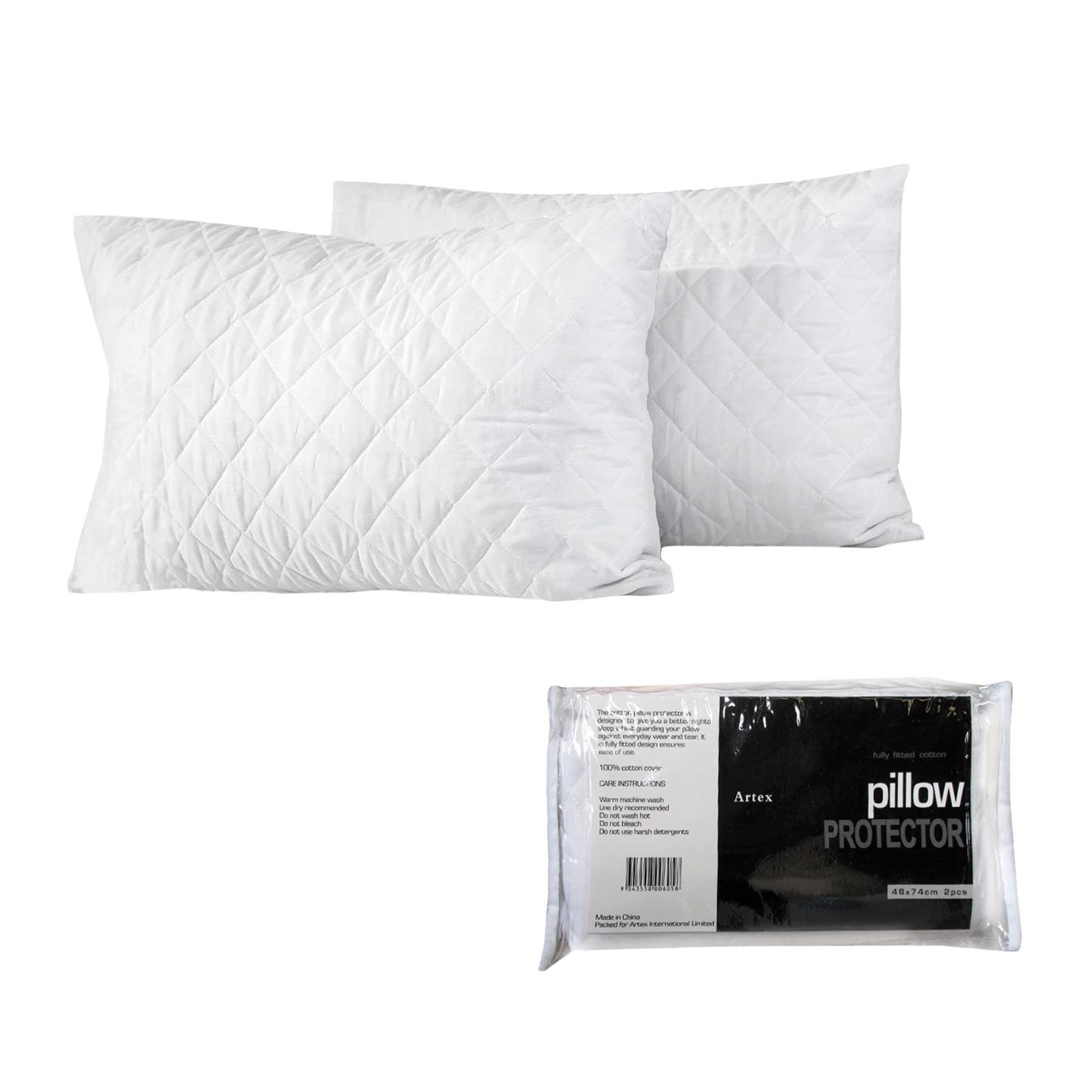 Artex Pair of Cotton Standard Pillow Protectors - Newstart Furniture