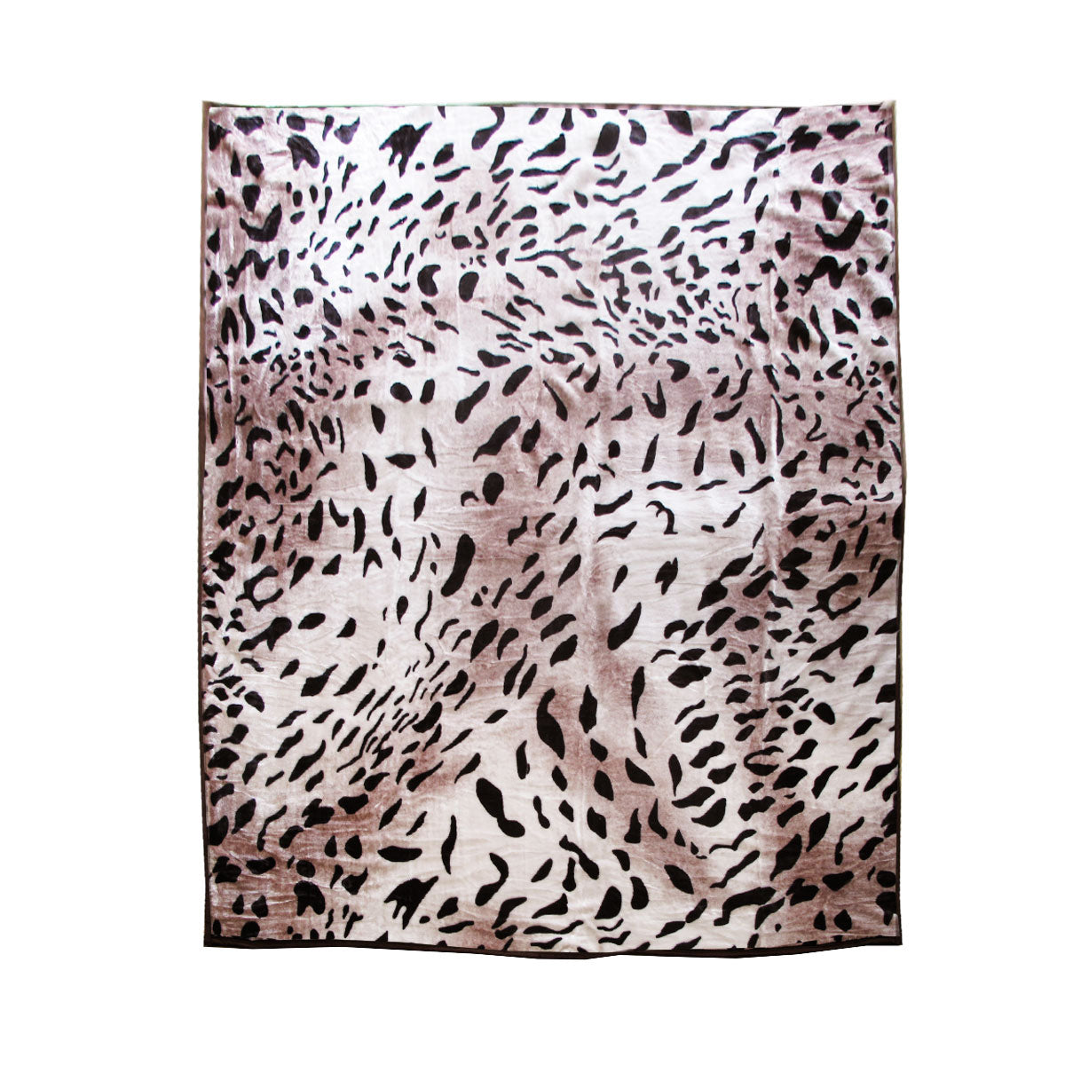 675gsm 2 Ply Animal Print Faux Mink Blanket Queen 200x240 cm Jaguar - Newstart Furniture