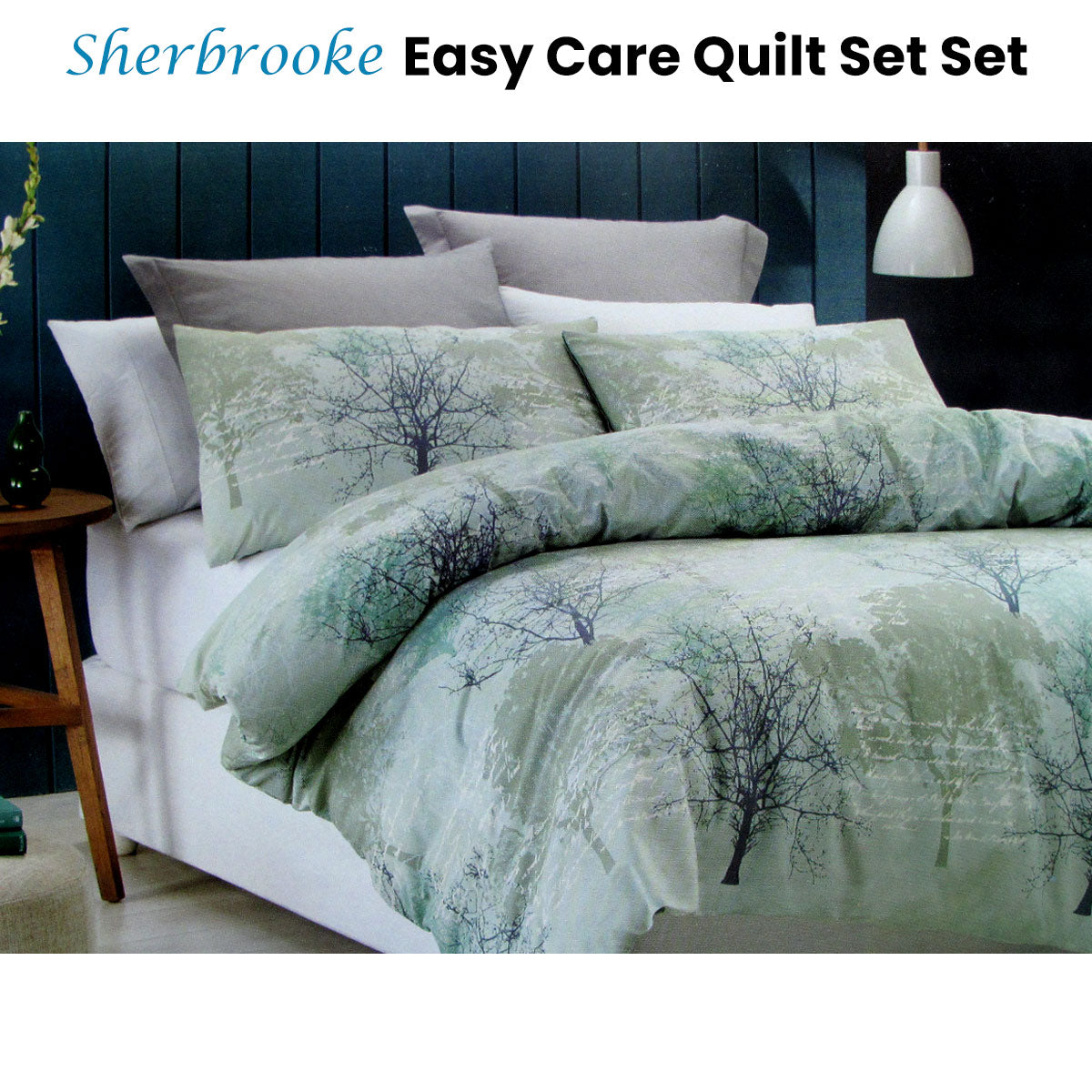 Belmondo Sherbrooke Forest Easy Care Quilt Cover Set King - Newstart Furniture