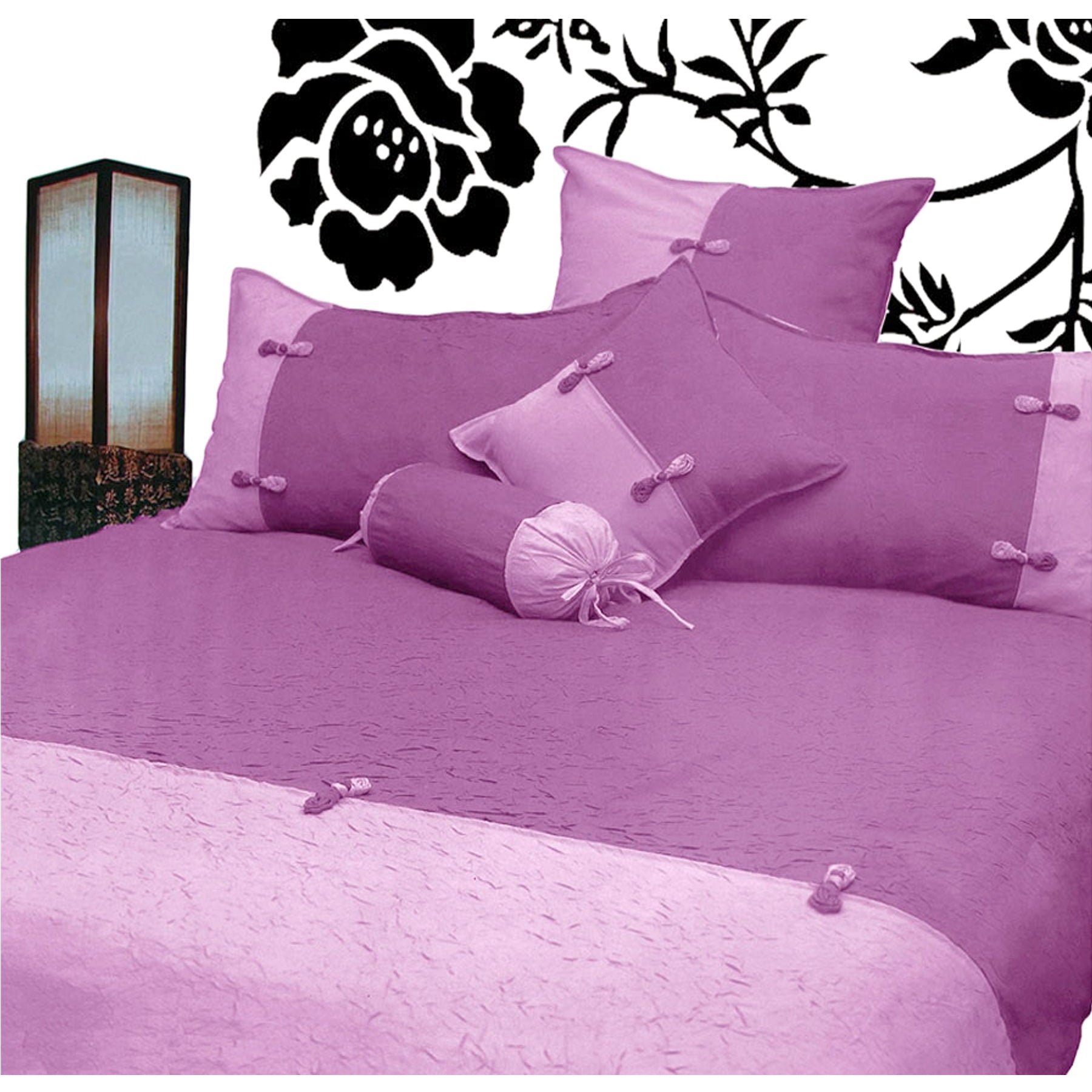 Phase 2 Scrunchie Orchid Quilt Cover Set QUEEN - Newstart Furniture