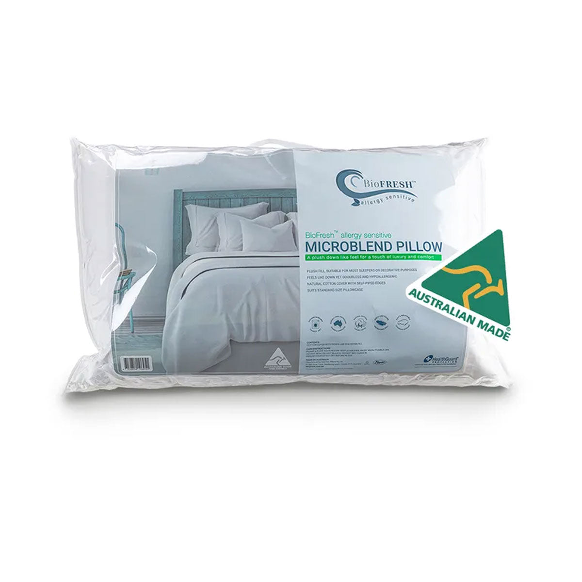 Easyrest BioFresh Allergy Sensitive Microblend Standard Pillow 48 x 73 cm - Newstart Furniture