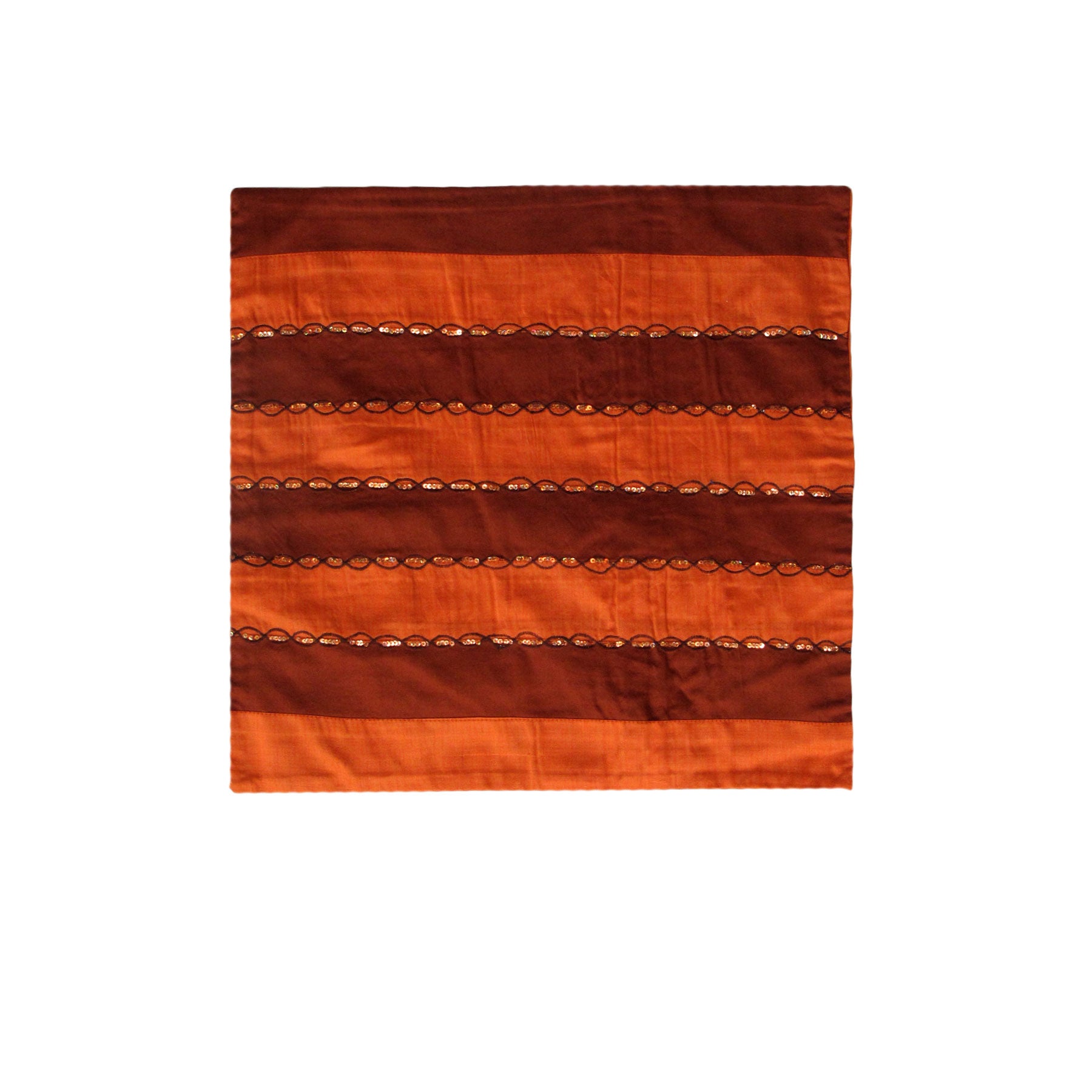 IDC Homewares Ayra Sequined Embroidered Cushion Cover Burnt Orange - Newstart Furniture