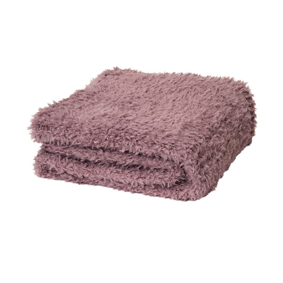 J.Elliot Home Eve Fur Knitted Throw Dusty Mauve - Newstart Furniture