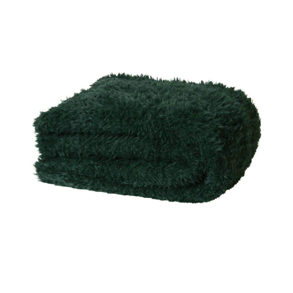 J.Elliot Home Eve Fur Knitted Throw Eden Green - Newstart Furniture