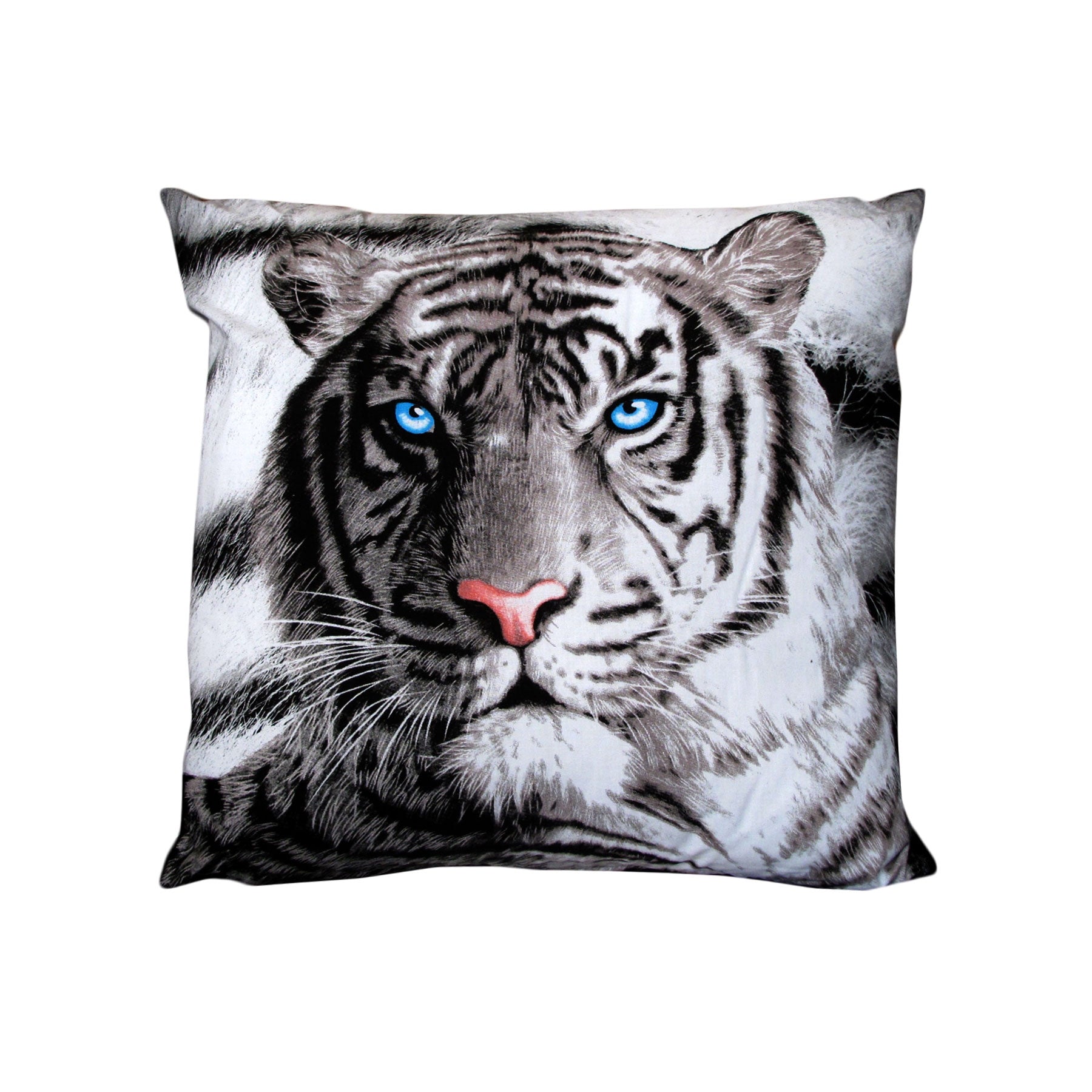 Just Home Blue Eyes Stripes Tiger Square Filled Cushion - Newstart Furniture
