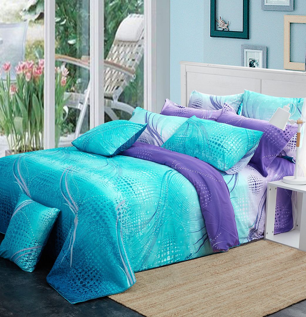 Vitara Double Bed Quilt Cover Set | Artistic Pattern, Easy Care