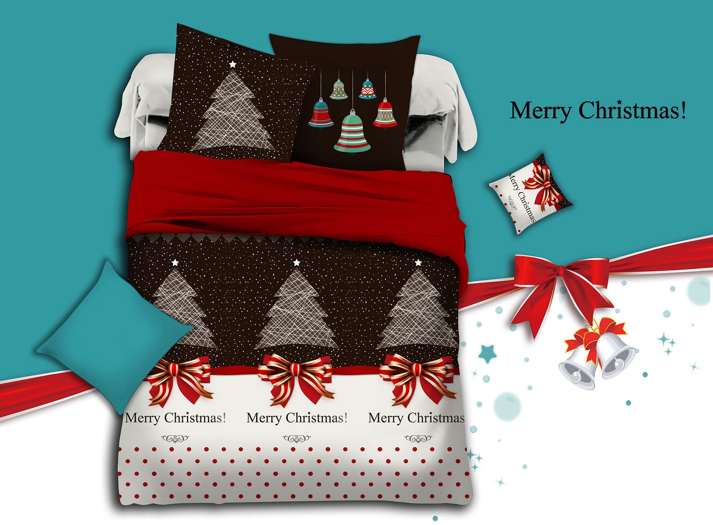 Festive Double Size Christmas Quilt Cover Set | Newstart