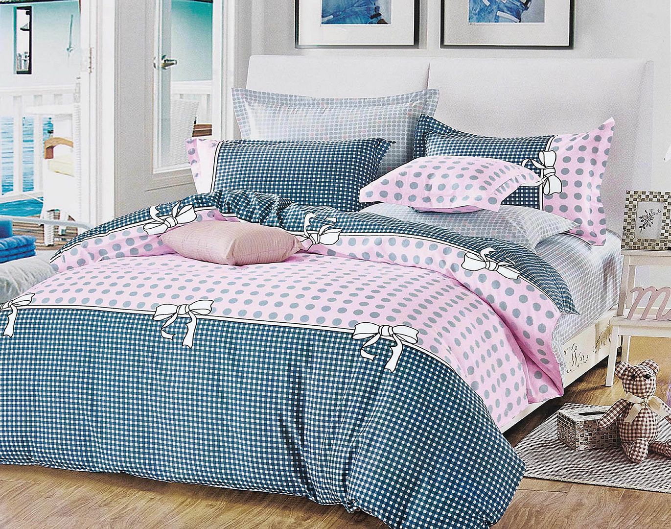 Pink Dots Double Quilt Cover Set | Newstart Furniture