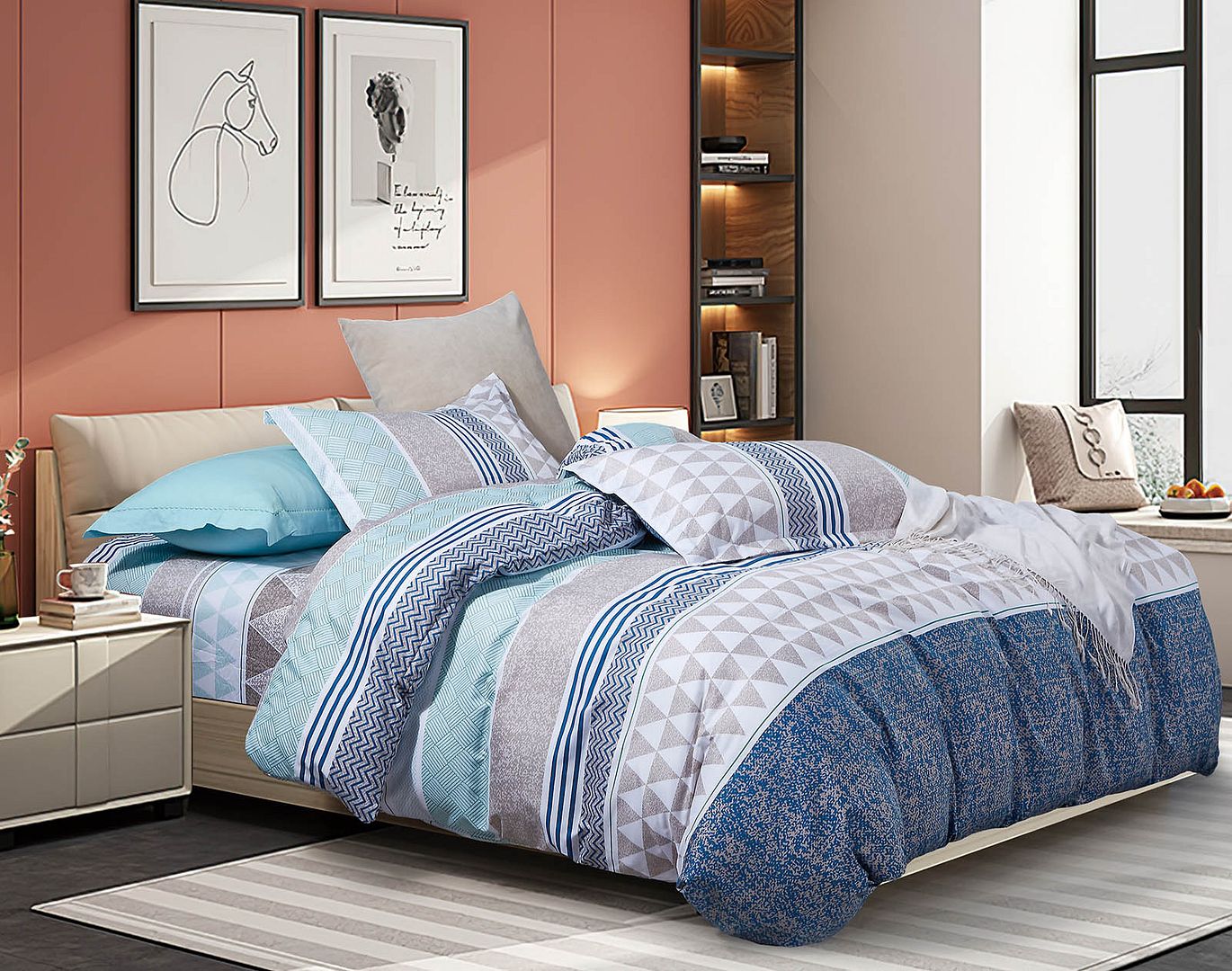 Danya King Size Duvet Cover Set | Elegant Pattern | Newstart