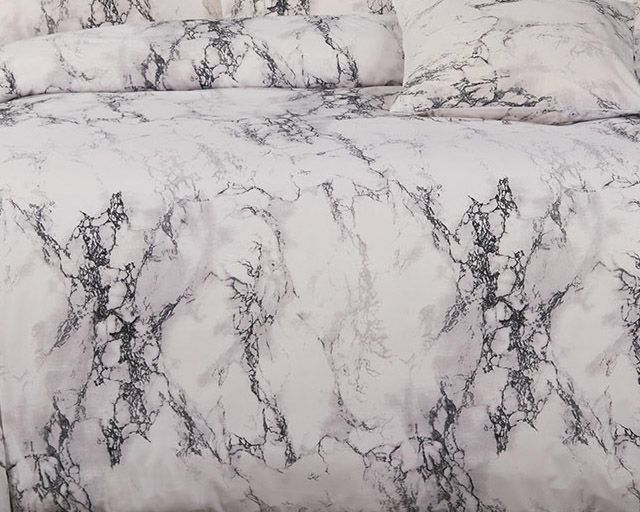 Marble Pattern King Size Duvet Cover Set with Pillowcases