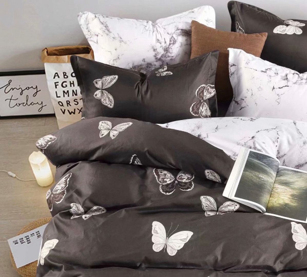 Butterfly King Size Quilt/Duvet Cover Set