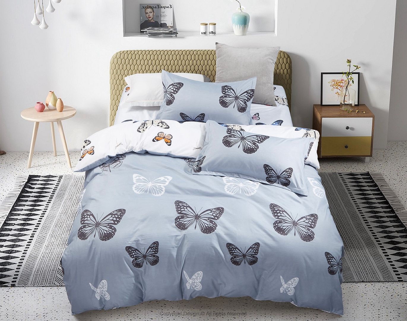 Butterfly King Quilt Cover Set | Elegant Bedroom Makeover