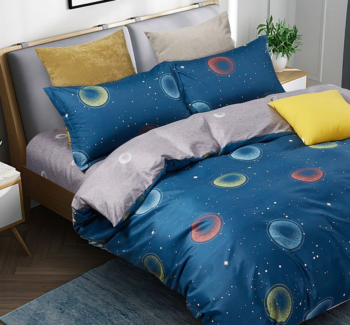 Elegant Bubbles King Size Quilt Cover Set | Soft Polyester