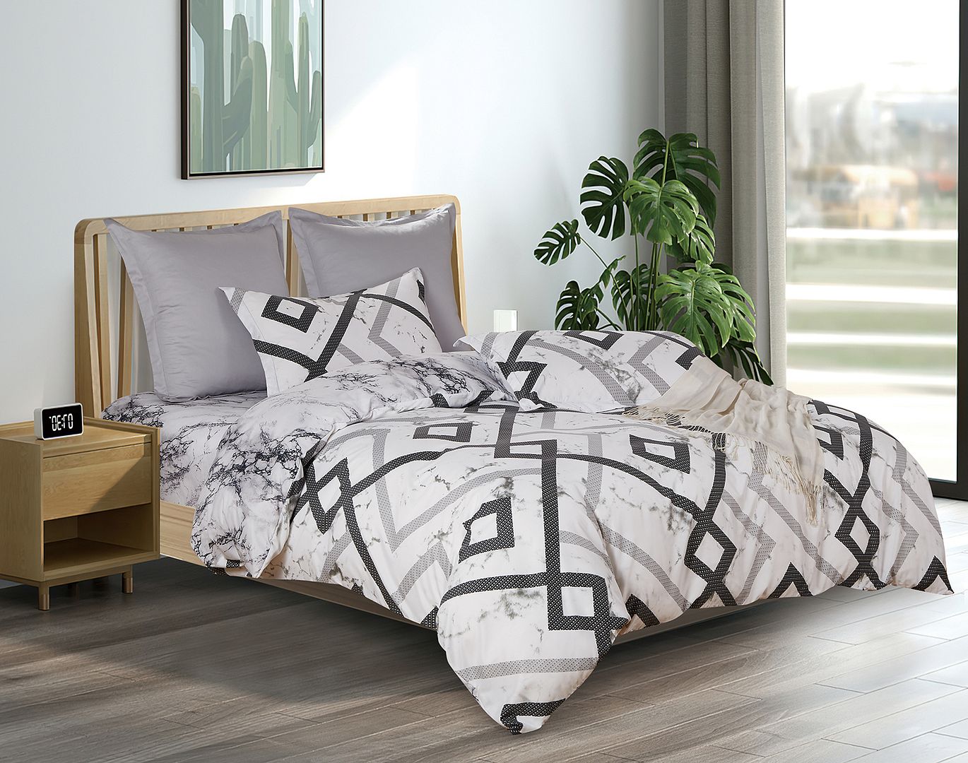 Ashwin Elegant King Size Quilt Cover Set | Newstart Furniture