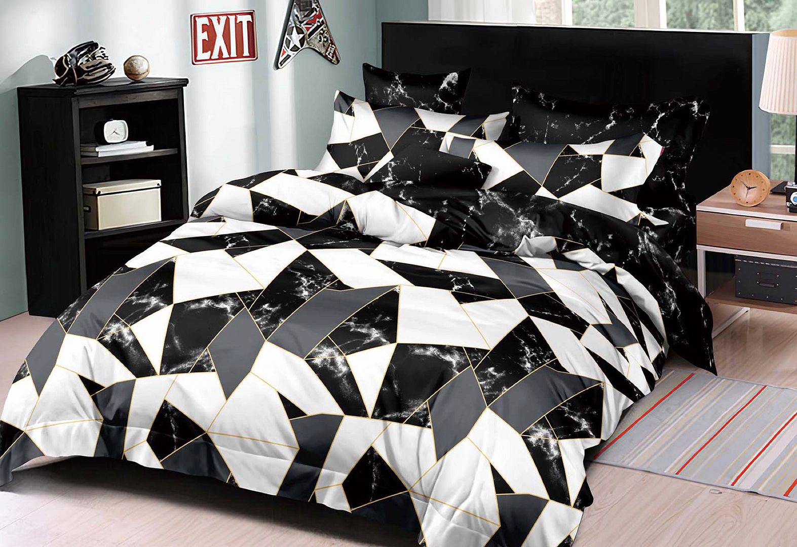 Makoto Artistic King Size Quilt Cover Set | Elegant Pattern