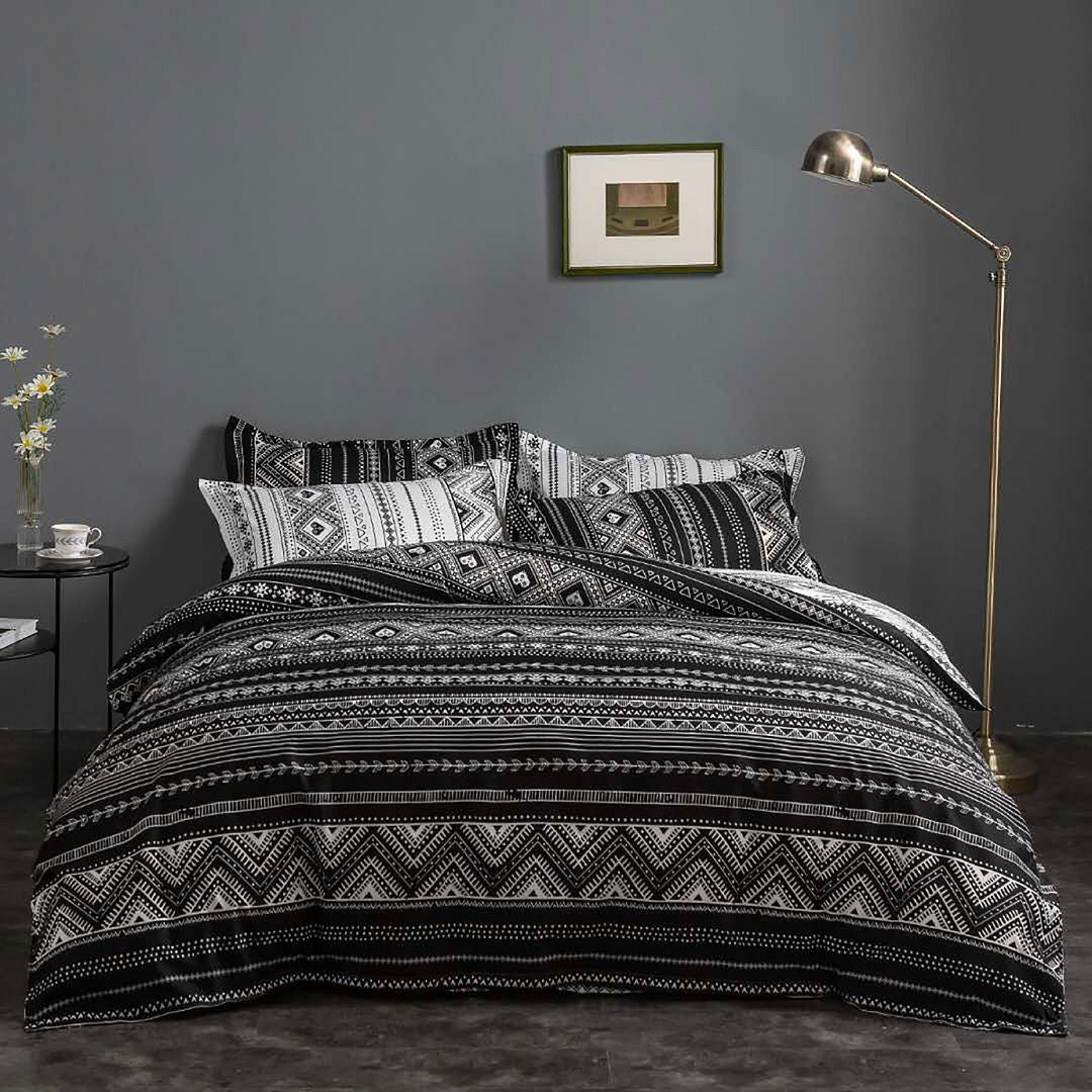 Tugo Reversible King Quilt Cover Set | Two Colour Design