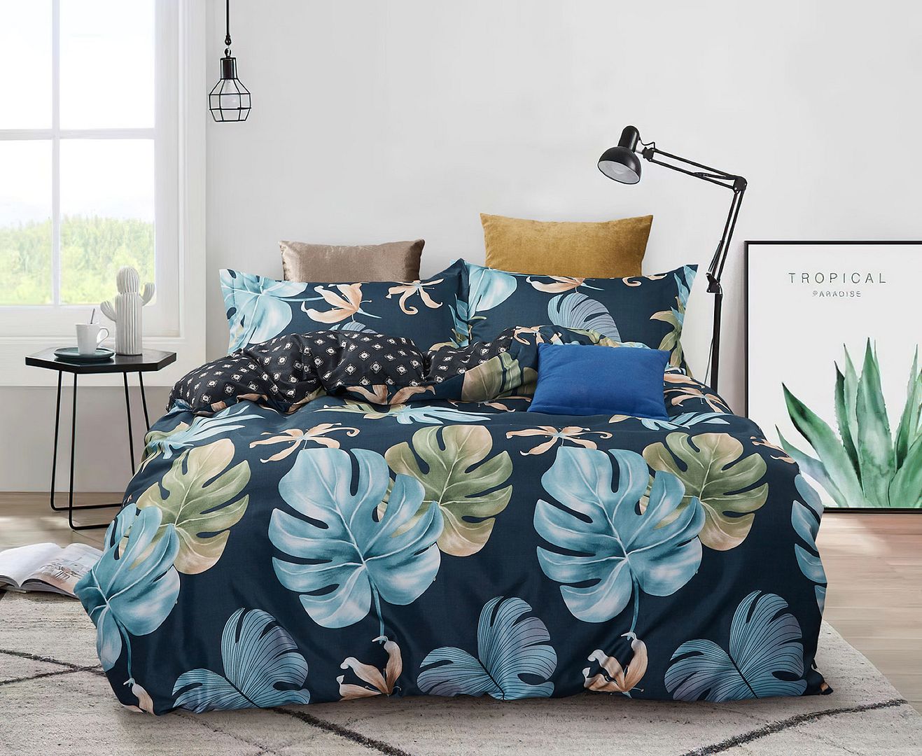 Elegant Leaves Queen Quilt Cover Set | Newstart Furniture Online