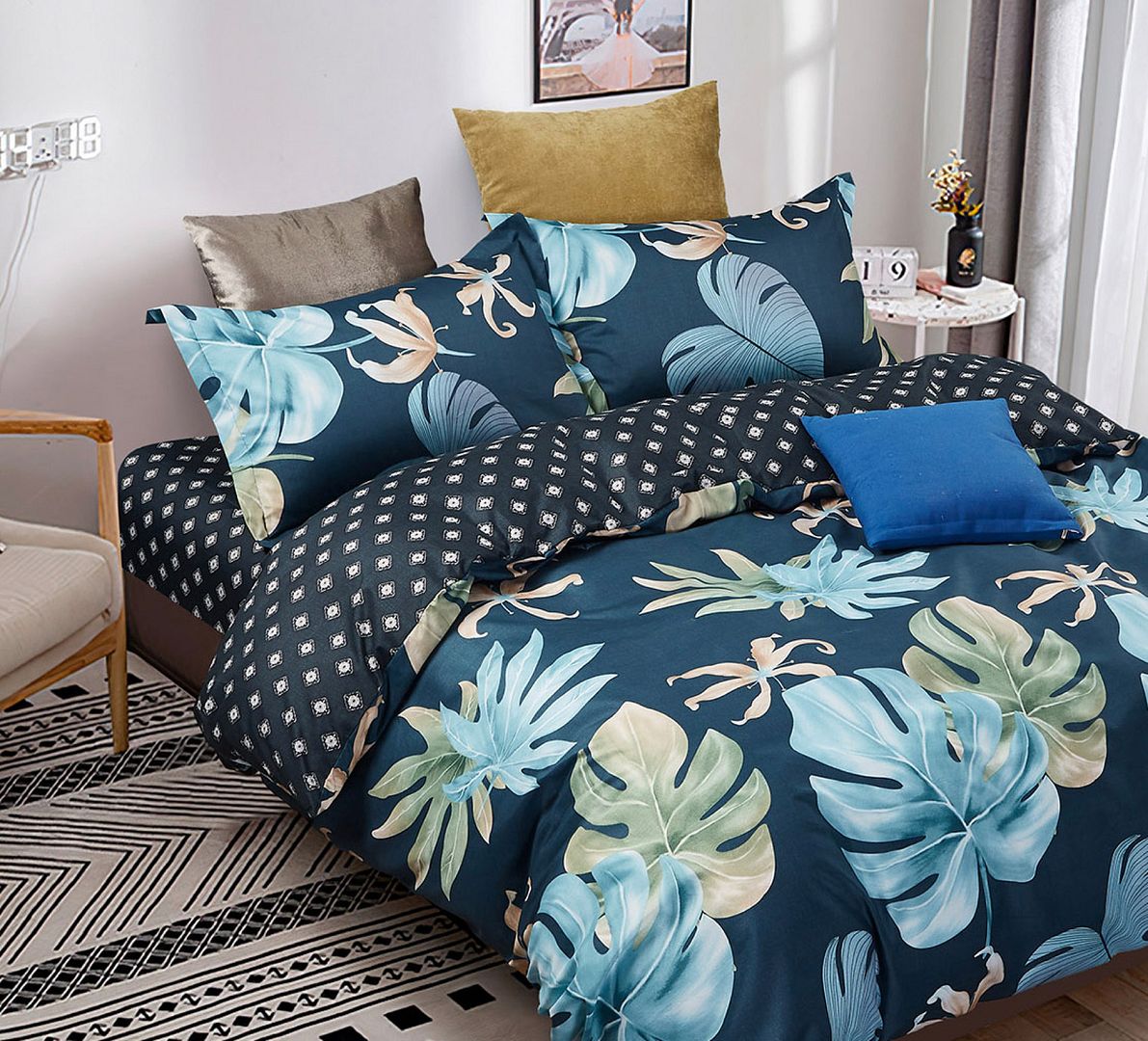 Elegant Leaves Queen Quilt Cover Set | Newstart Furniture Online